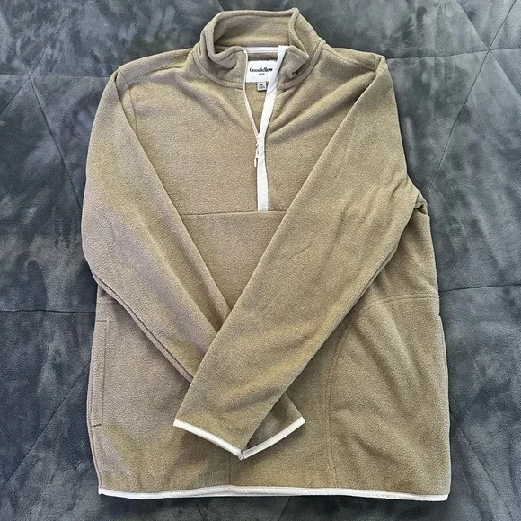 Goodfellow & Co Men's Beige Zip-Up Sweater - Picture 2 of 5